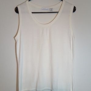 Luxe 360 Ecru Knit tank top